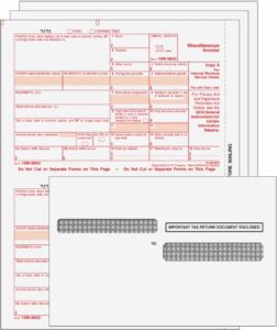 1099 MISC Set Blank with Envelopes from Discount Tax Forms, ZBP Forms, by The Tax Form Gals