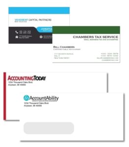Discounted Business Cards and Logo Envelopes for Better Business Branding from The Tax Form Gals